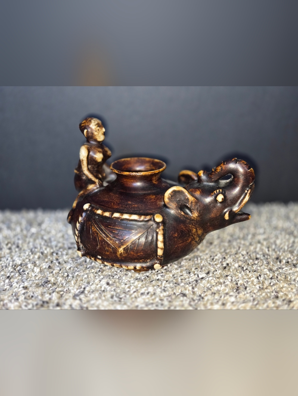 Cambodian Khmer Elephant Form Pot